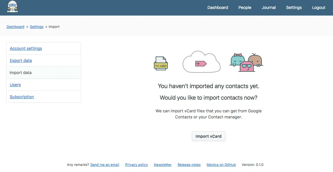 Default import report
